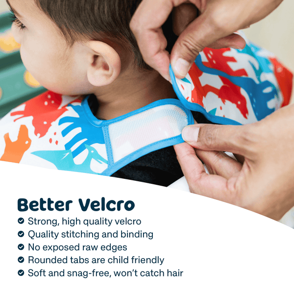 Tiny Twinkle - Mess - Proof Apron Bib - Lilac-Panda Kids and Baby