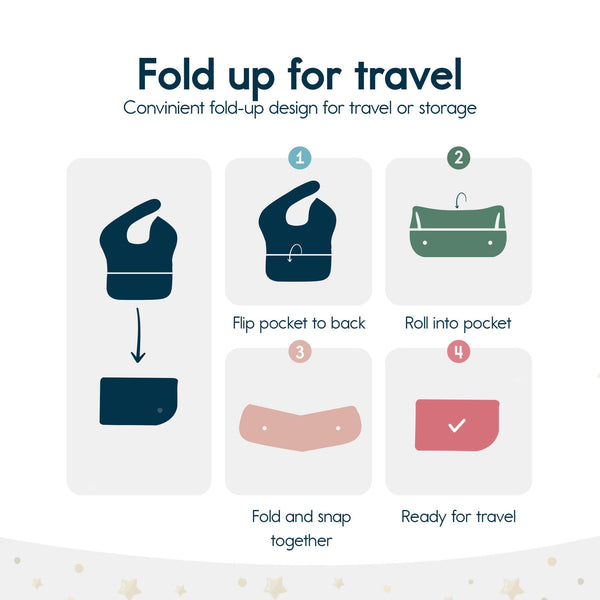 Tiny Twinkle - Mess - Proof Easy Bib 3 Pack - Black & Sage Checkers-Panda Kids and Baby