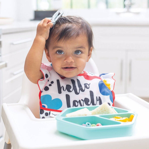 Tiny Twinkle - Mess - Proof Easy Bib 3 Pack - Hello Lovely, Bonjour, & Let's Brunch Set-Panda Kids and Baby
