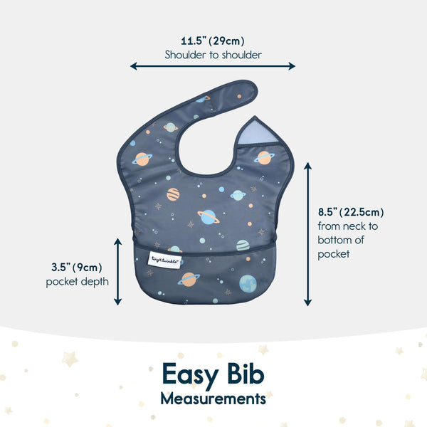 Tiny Twinkle - Mess - Proof Easy Bib 3 Pack - Llama, Sloth, & Shark Set-Panda Kids and Baby