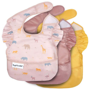 Tiny Twinkle - Mess - Proof Easy Bib 3 Pack - Petite Safari Set-Panda Kids and Baby