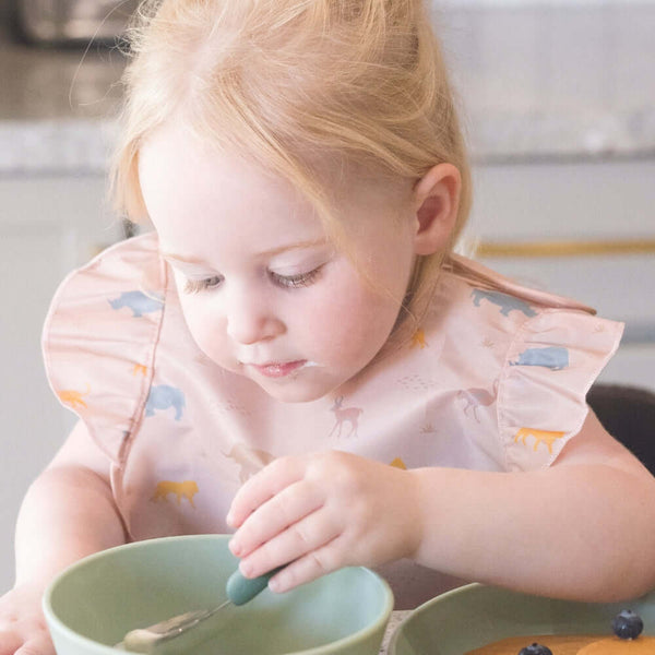 Tiny Twinkle - Mess - Proof Easy Bib 3 Pack - Petite Safari Set-Panda Kids and Baby