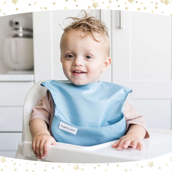Tiny Twinkle - Mess - Proof Easy Bib 3 Pack - Space, Ice Blue, Grey-Panda Kids and Baby