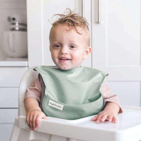 Tiny Twinkle - Mess - Proof Easy Bib 3 pack - Cowboy, Cinnamon, Sage-Panda Kids and Baby