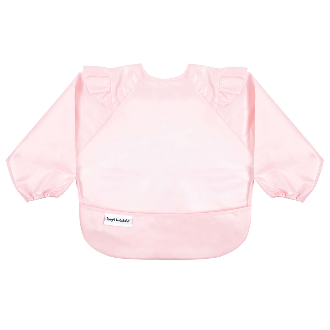 Tiny Twinkle - Mess - Proof Full Sleeve Bib - Pink-Panda Kids and Baby