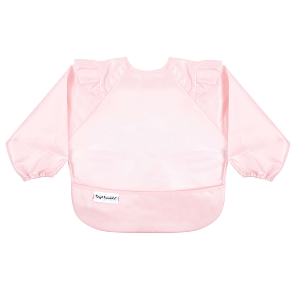 Tiny Twinkle - Mess - Proof Full Sleeve Bib - Pink-Panda Kids and Baby