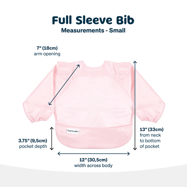 Tiny Twinkle - Mess - Proof Full Sleeve Bib - Pink-Panda Kids and Baby