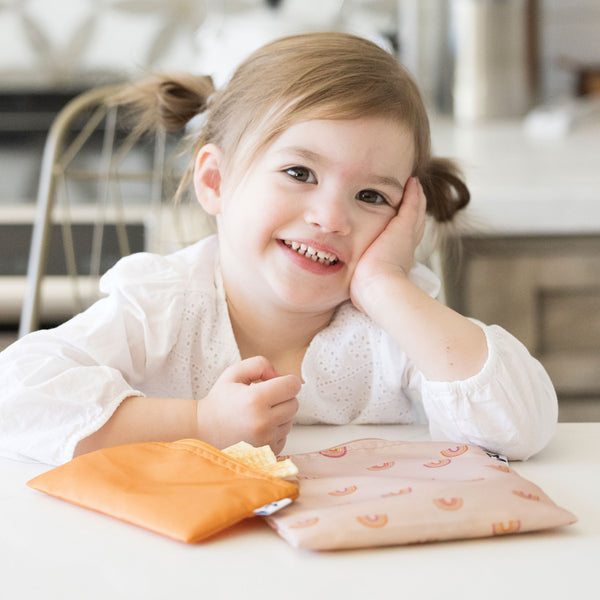 Tiny Twinkle - Mess-Proof Snack Bag 5 Pack - Boho Rainbow-Panda Kids and Baby