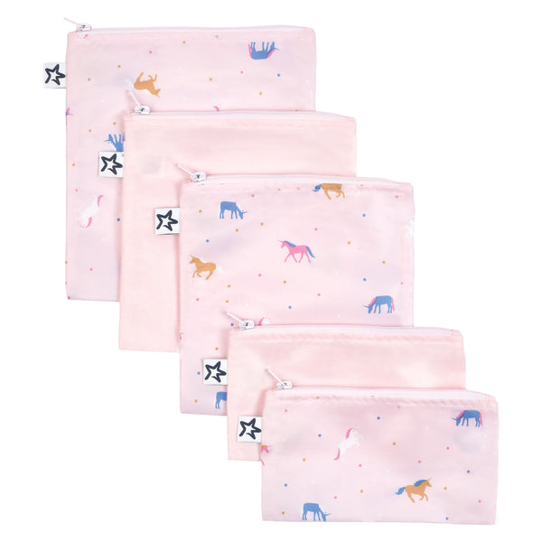 Tiny Twinkle - Mess-Proof Snack Bag 5 Pack - Unicorn-Panda Kids and Baby