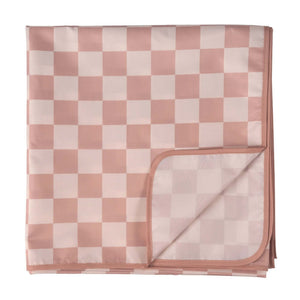 Tiny Twinkle - Mess - Proof Splat Mat - Beige Checkers-Panda Kids and Baby