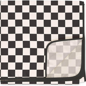 Tiny Twinkle - Mess - Proof Splat Mat - Black Checker-Panda Kids and Baby