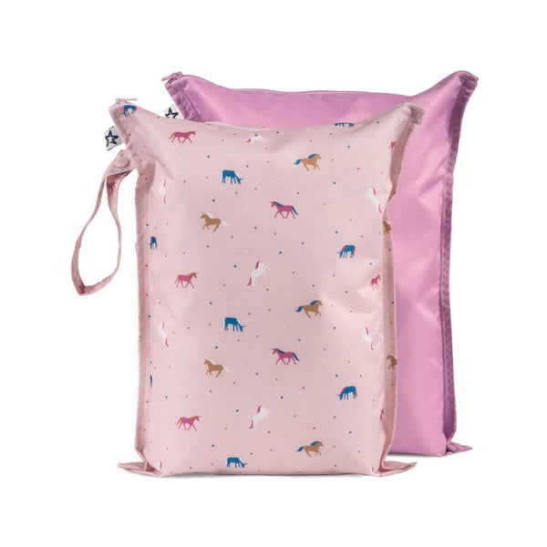 Tiny Twinkle - Mess-Proof Wet Bag 2 Pack - Unicorn-Panda Kids and Baby