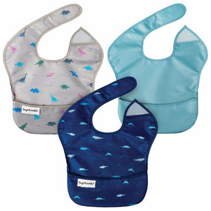 Tiny Twinkle - Mess-proof Easy Bib - Ocean Set of 3-Panda Kids and Baby