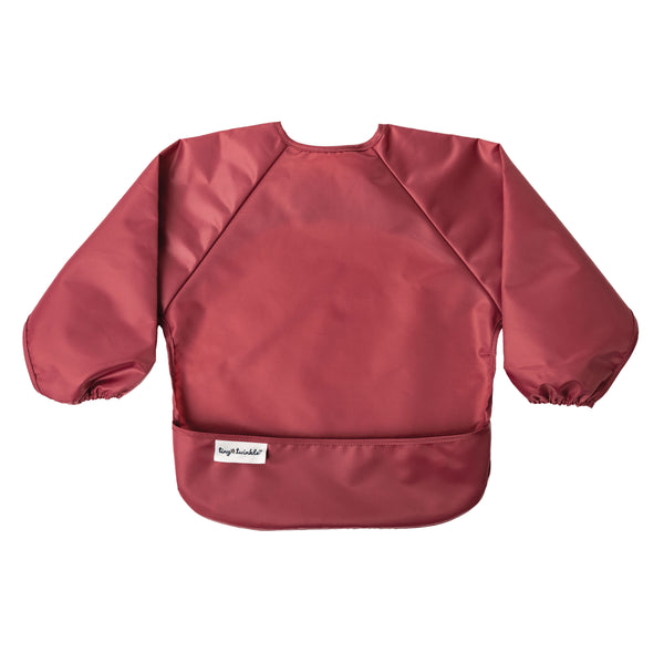 Tiny Twinkle - Mess-proof Full Long Sleeve Bib 2 Pack - Rose, Burgundy-Panda Kids and Baby