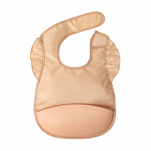 Tiny Twinkle - Mess-proof Silicone Pocket Bib - Sand-Panda Kids and Baby
