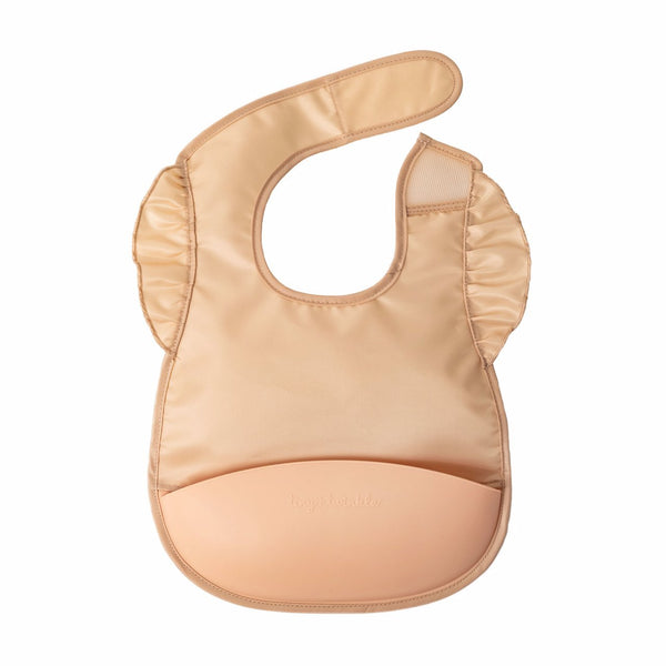 Tiny Twinkle - Mess-proof Silicone Pocket Bib - Sand-Panda Kids and Baby