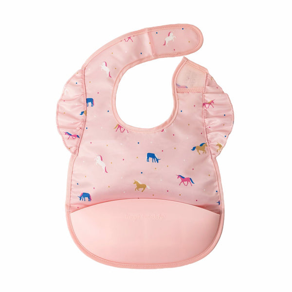 Tiny Twinkle - Mess-proof Silicone Pocket Bib - Unicorn Confetti-Panda Kids and Baby