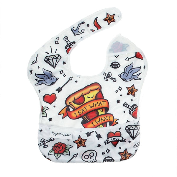 Tiny Twinkle - Polyester Easy Bib - I Eat What I Want-Panda Kids and Baby