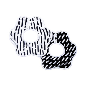Tiny Twinkle - Roundabout Bib - Black & White Set of 2-Panda Kids and Baby