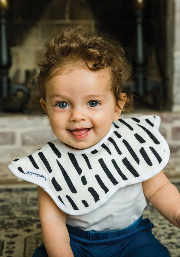 Tiny Twinkle - Roundabout Bib - Black & White Set of 2-Panda Kids and Baby