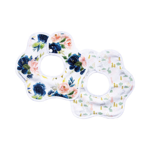 Tiny Twinkle - Roundabout Bib - Blush Set of 2-Panda Kids and Baby