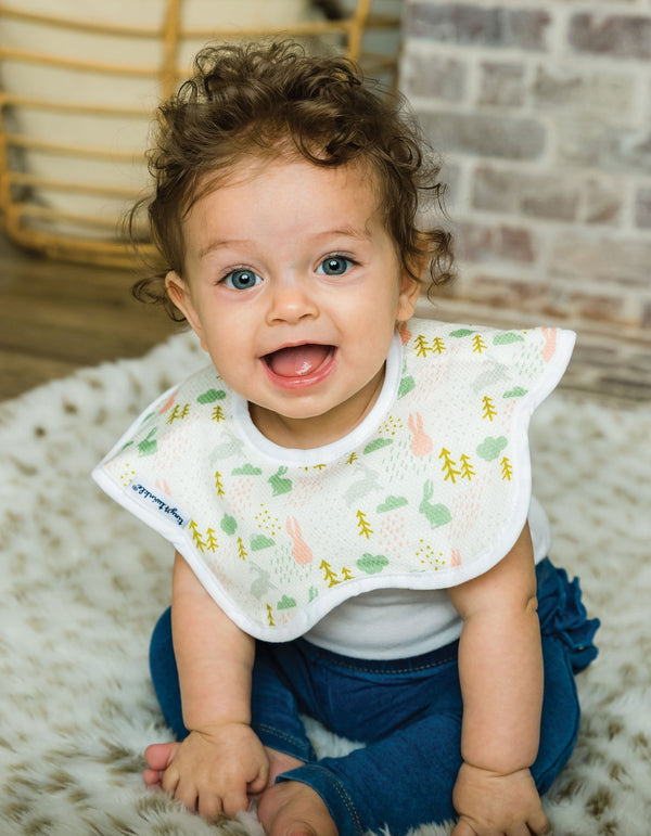 Tiny Twinkle - Roundabout Bib - Blush Set of 2-Panda Kids and Baby