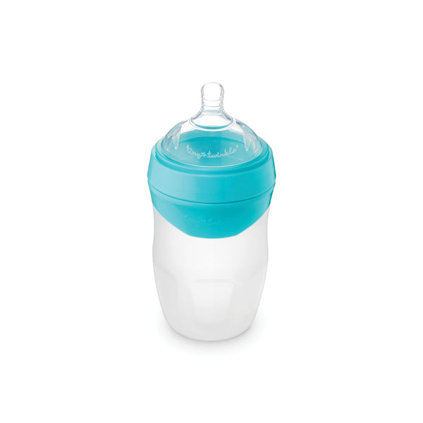 Tiny Twinkle - Silicone Baby Bottle - Mint-Panda Kids and Baby