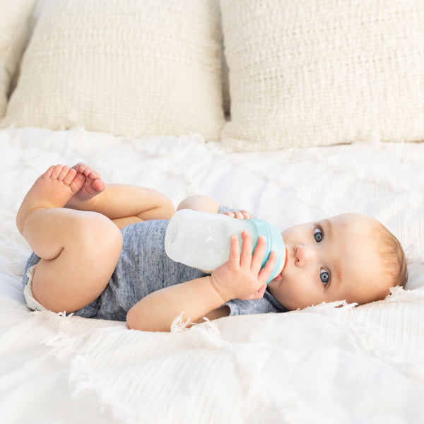 Tiny Twinkle - Silicone Baby Bottle - Mint-Panda Kids and Baby