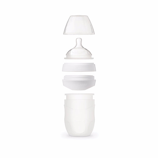 Tiny Twinkle - Silicone Baby Bottle - White-Panda Kids and Baby