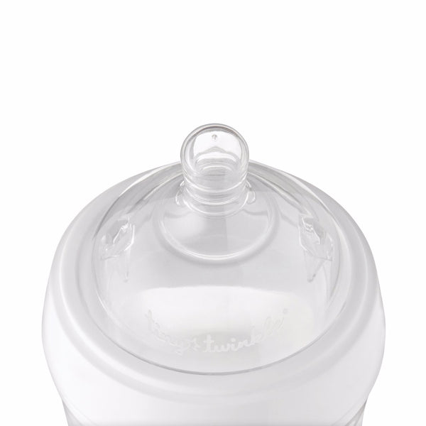 Tiny Twinkle - Silicone Baby Bottle - White-Panda Kids and Baby