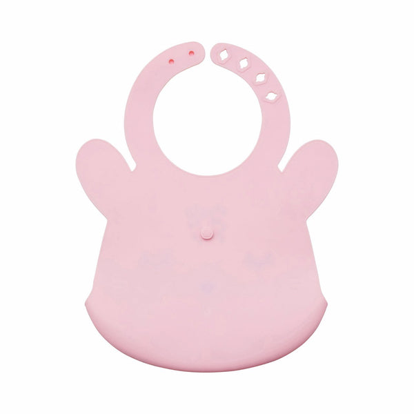Tiny Twinkle - Silicone Roll-up Bib - Rose Bunny-Panda Kids and Baby