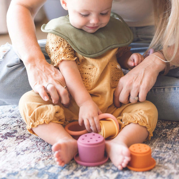 Tiny Twinkle - Silicone Stacking Toy - Rose Set-Panda Kids and Baby