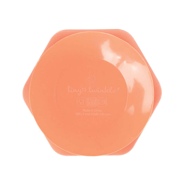 Tiny Twinkle - Silicone Suction Bowl and Lid Set - Coral-Panda Kids and Baby
