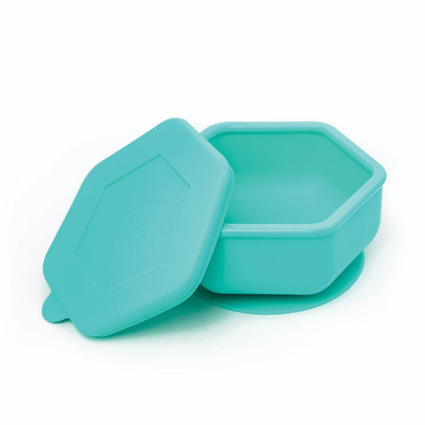 Tiny Twinkle - Silicone Suction Bowl and Lid Set - Mint-Panda Kids and Baby