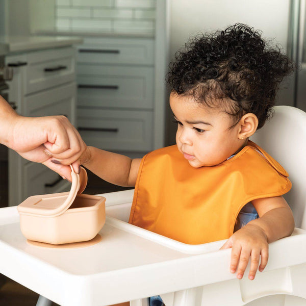 Tiny Twinkle - Silicone Suction Bowl and Lid Set - Sand-Panda Kids and Baby