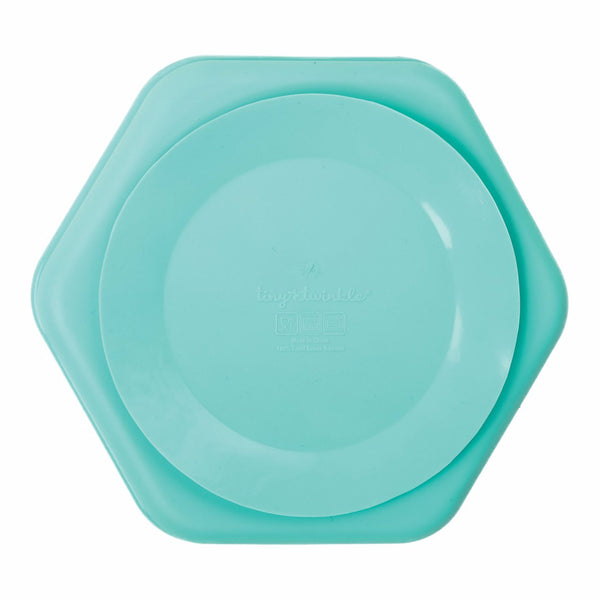 Tiny Twinkle - Silicone Suction Plate - Mint-Panda Kids and Baby