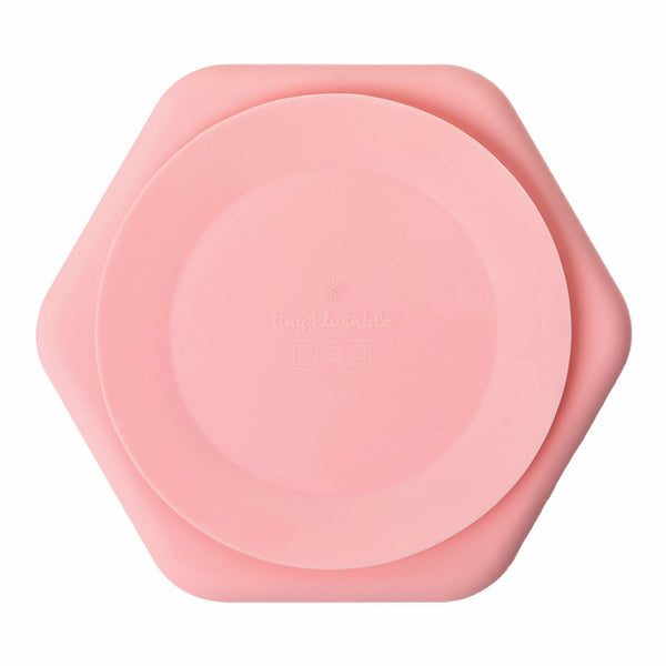 Tiny Twinkle - Silicone Suction Plate - Rose-Panda Kids and Baby