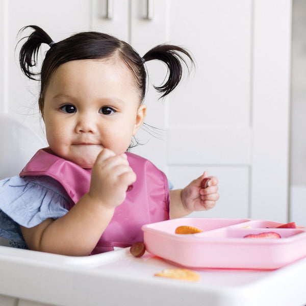 Tiny Twinkle - Silicone Suction Plate - Rose-Panda Kids and Baby