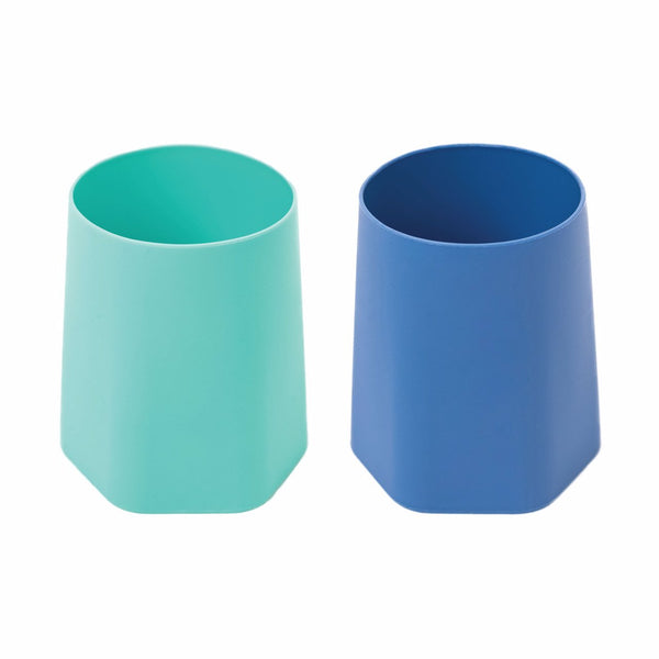 Tiny Twinkle - Silicone Training Cup Set of 2 - Mint, Indigo-Panda Kids and Baby