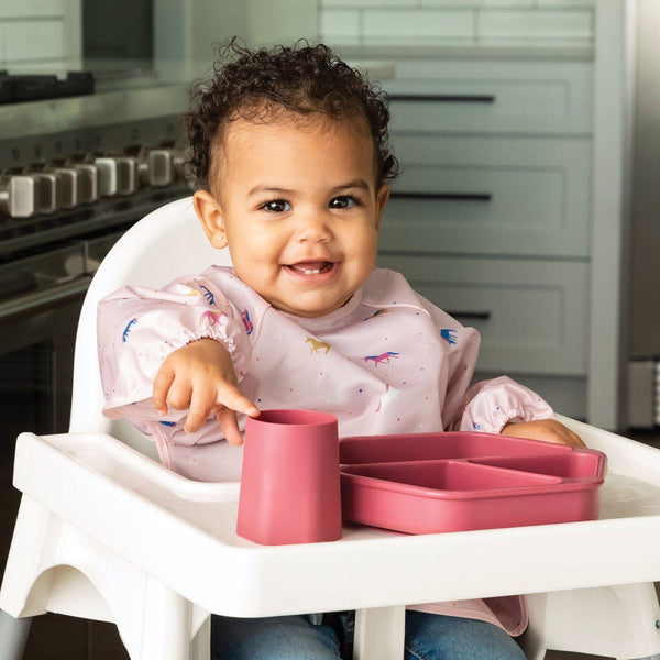 Tiny Twinkle - Silicone Training Cup Set of 2 - Rose, Burgundy-Panda Kids and Baby