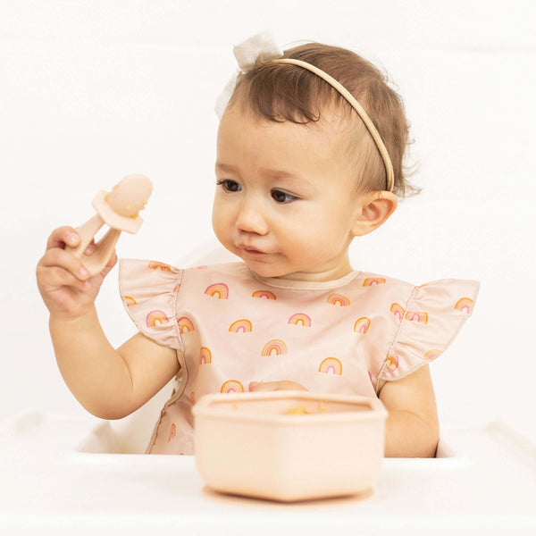 Tiny Twinkle - Silicone Training Utensils - Sand-Panda Kids and Baby