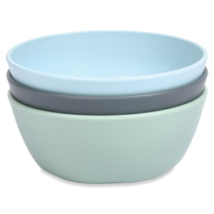 Tiny Twinkle - Tableware 3 Pack Bowl Set - Sage, Charcoal, IceBlue-Panda Kids and Baby