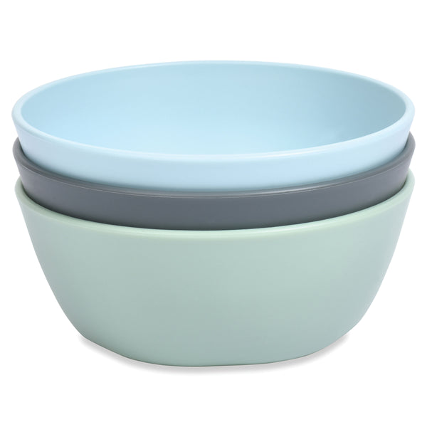 Tiny Twinkle - Tableware 3 Pack Bowl Set - Sage, Charcoal, IceBlue-Panda Kids and Baby