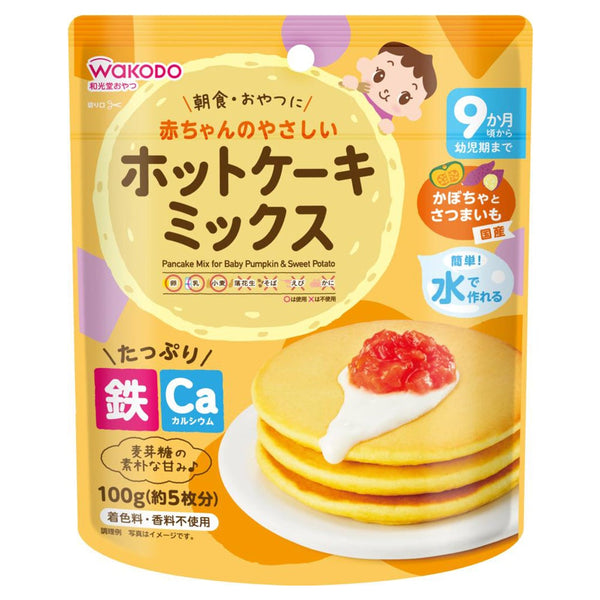 WAKODO - Pancake Mix for Baby Pumpkin & Sweet Potato - 100g 9m+-Panda Kids and Baby
