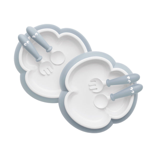 BabyBjörn - Baby Plate, Spoon & Fork – Two Sets - Made in Sweden-Panda Kids and Baby