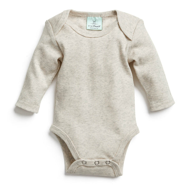 ergoPouch Bodywear - Long Sleeve Bodysuit Grey Marle-Panda Kids and Baby