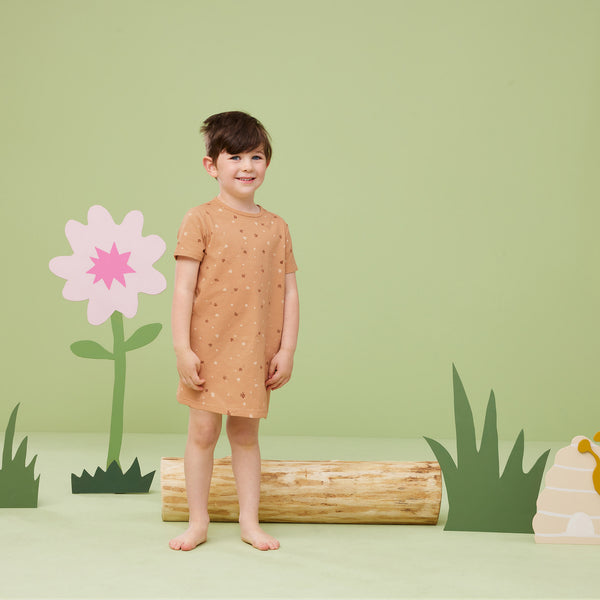 ergoPouch - Kids Short Sleeved Sleep Shirt 0.2tog - Honey Bees-Panda Kids and Baby