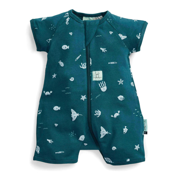 ergoPouch - Short Sleeve Layer - 0.2TOG - Ocean-Panda Kids and Baby