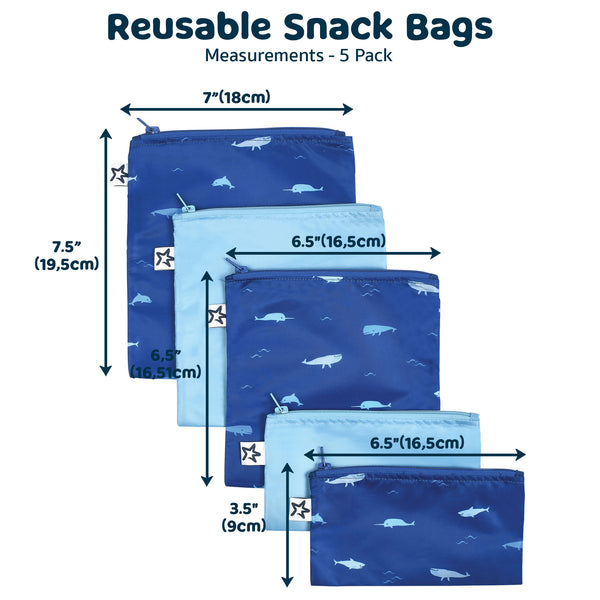 Tiny Twinkle - Snack Bag 5 Pack - Ocean
